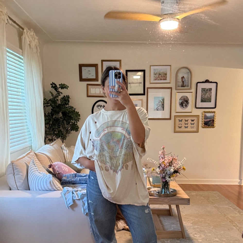 Urban Outfitters Cream Graphic Tee